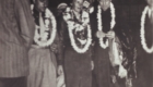 A.E., Mantz, Noonan, Manning on arrival Honolulu, March 18, 1937 - Mrs. Mary Noonan, Ireland, Long
