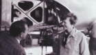 A.E. and Paul Mantz, April 1937, Lockheed factory repairing Electra - Lockheed, Long