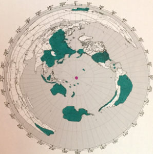 Azimuthal Map The Earth from 0°30’N, 177°W courtesy Tom (NS6T)
